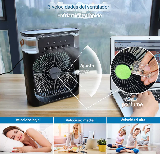 Ventilador Humidificador Blanco